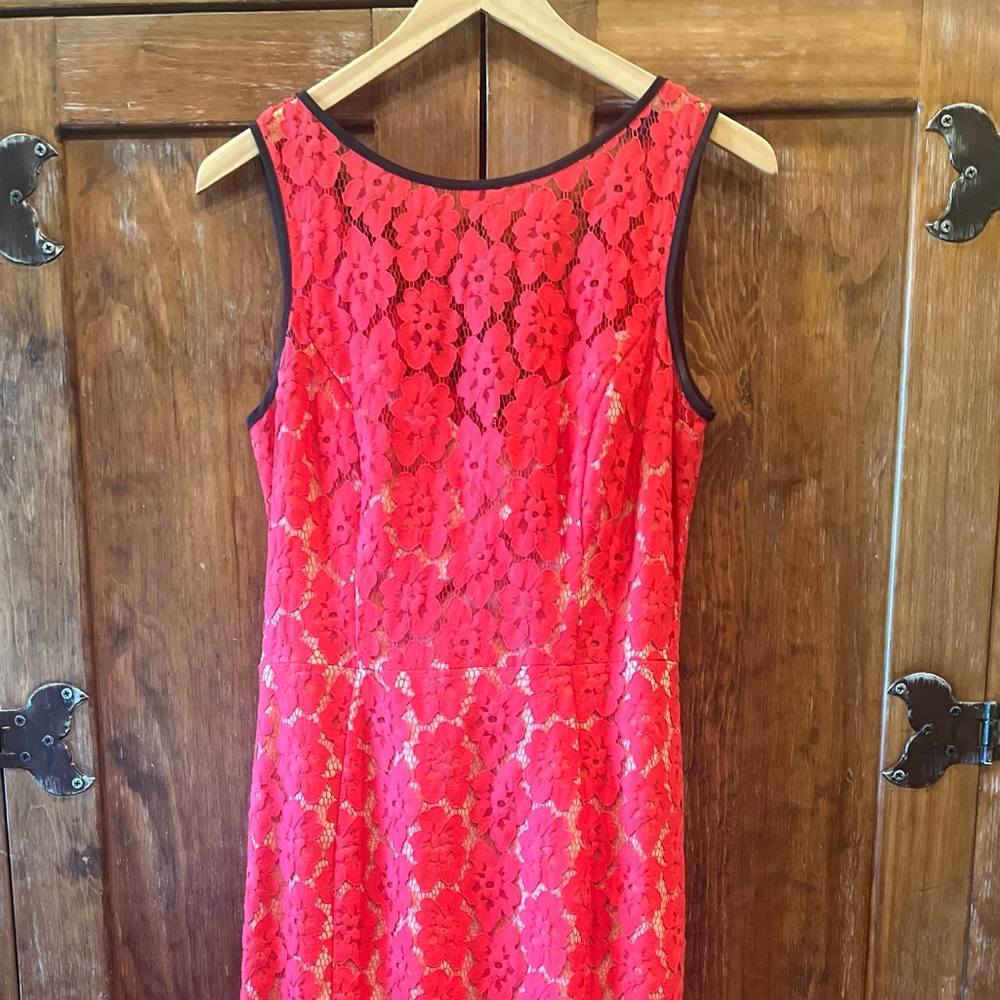 Bright Coral Sleeveless Dress by ABS Allen Ashwartz